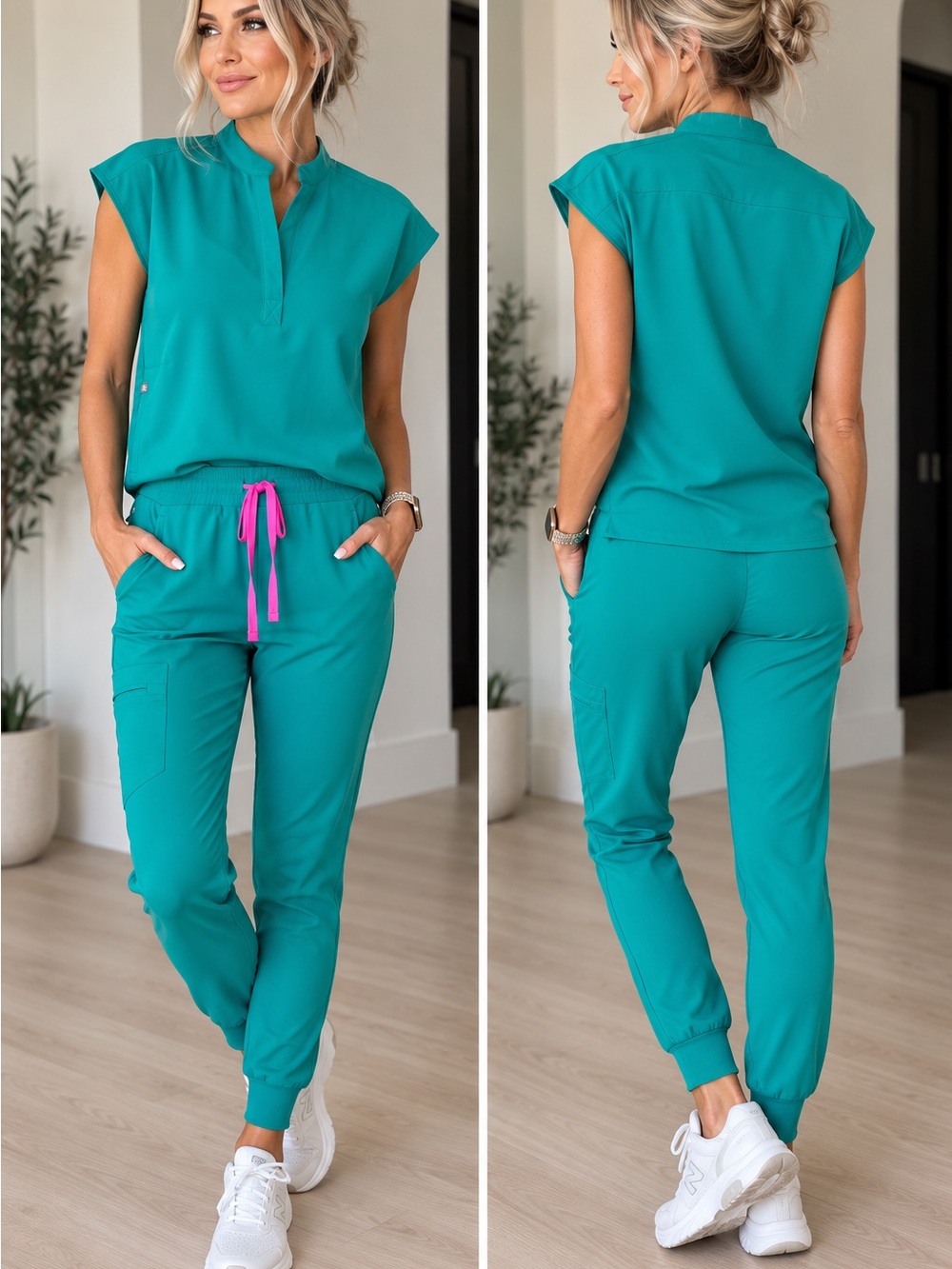 FIGS Lagoon Scrub Set XS tall. Like New